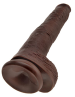 Фаллоимитатор-гигант мулат King Cock 14 Cock with Balls (Цвет: коричневый)