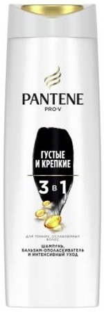 Pantene Шампунь 3в1 Густые и крепкие, 360 мл (73329)