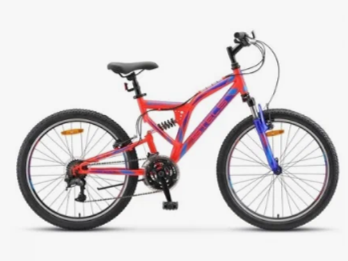 Велосипед 24" Stels MUSTANG  v-br, неоново-красный