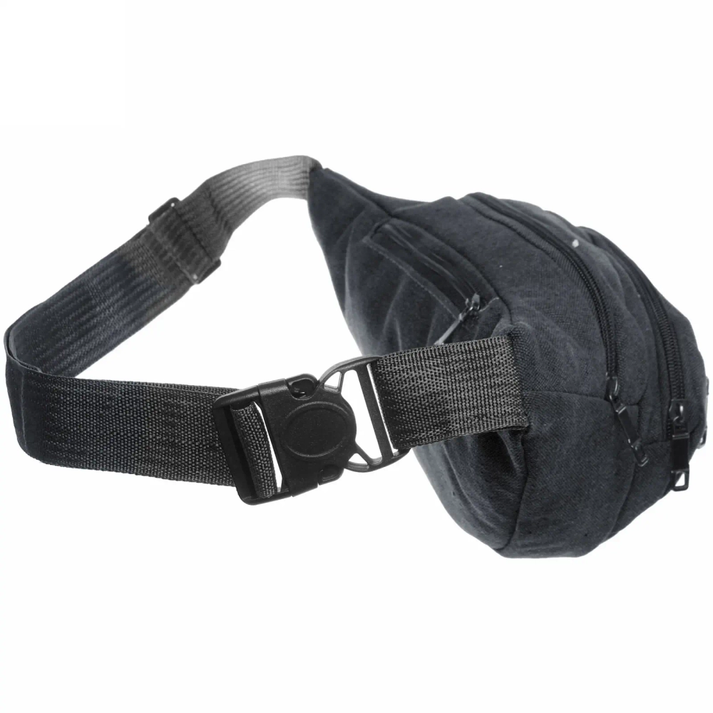 Сумка на пояс «Sport leader - Street Fashion», 4 кармана, цвет черный, 35*16*6см