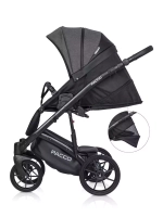 Коляска  PACCO (2 в 1) (RIKO BASIC) 04 Carbon (темно-серый-черный)