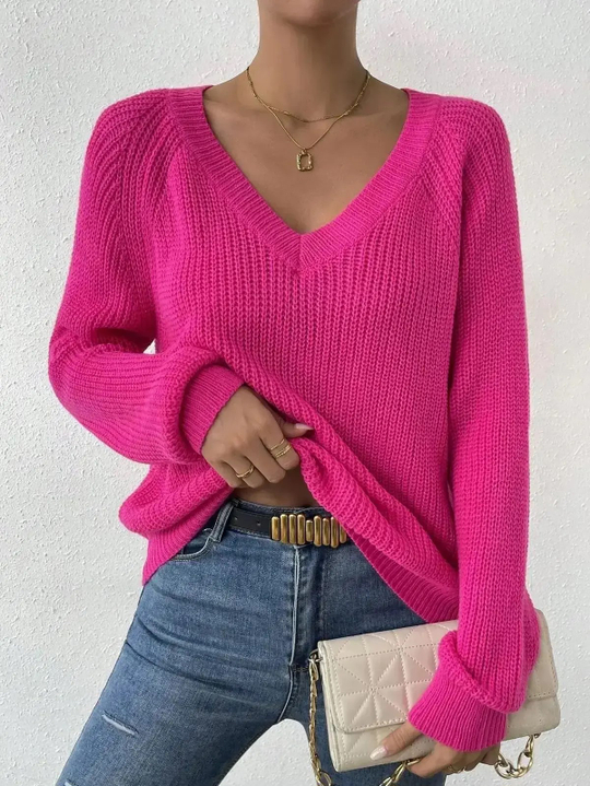 Трикотаж вязанный, косичка мелкая, розовый яркий, хлопок MARNI