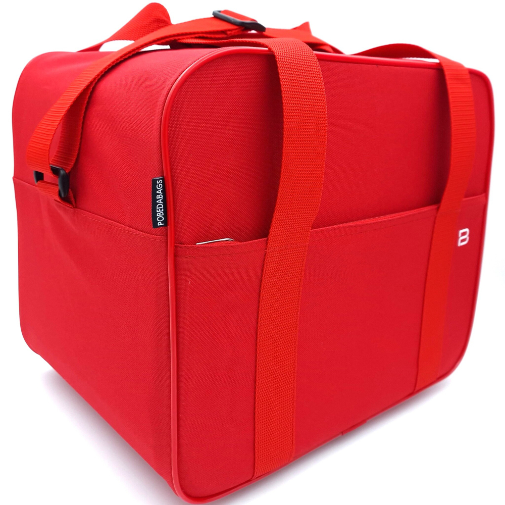 Сумка дорожная для ручной клади Pobedabags Стандарт плюс красная 36 x 30 x 27 см