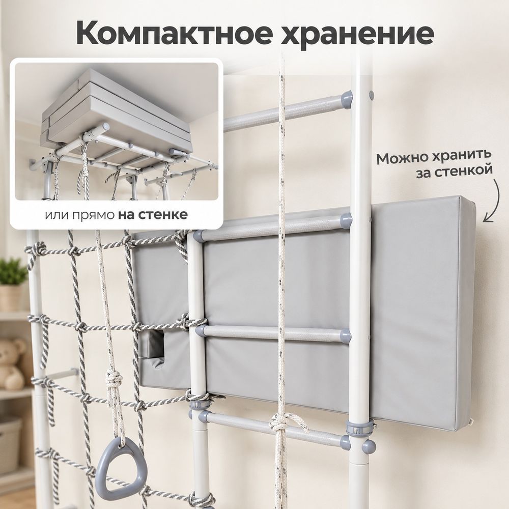 Romana Мягкий щит (мат) тройной для ДСК 1,5м/10 (серый)