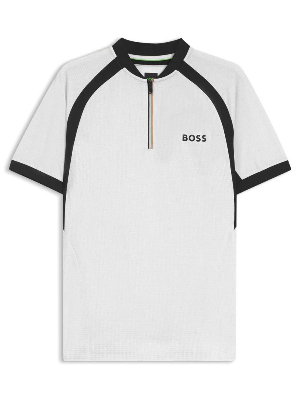 Теннисная футболка BOSS Matchball TOC Zip-Neck Slim-Fit - white