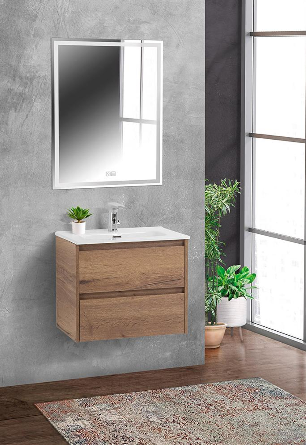 Тумба подвесная с раковиной BelBagno KRAFT 39-600/390-2C-SO-RT