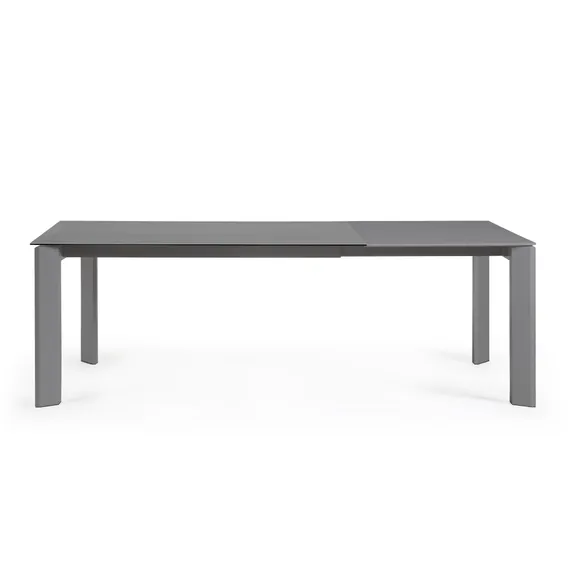 Раздвижной стол Axis 160-220x90 см, черная керамика, черный каркас