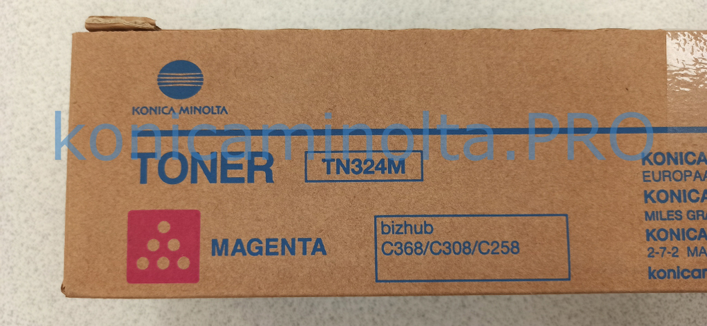 Тонер TN-324M Konica Minolta оригинальный пурпурный A8DA350