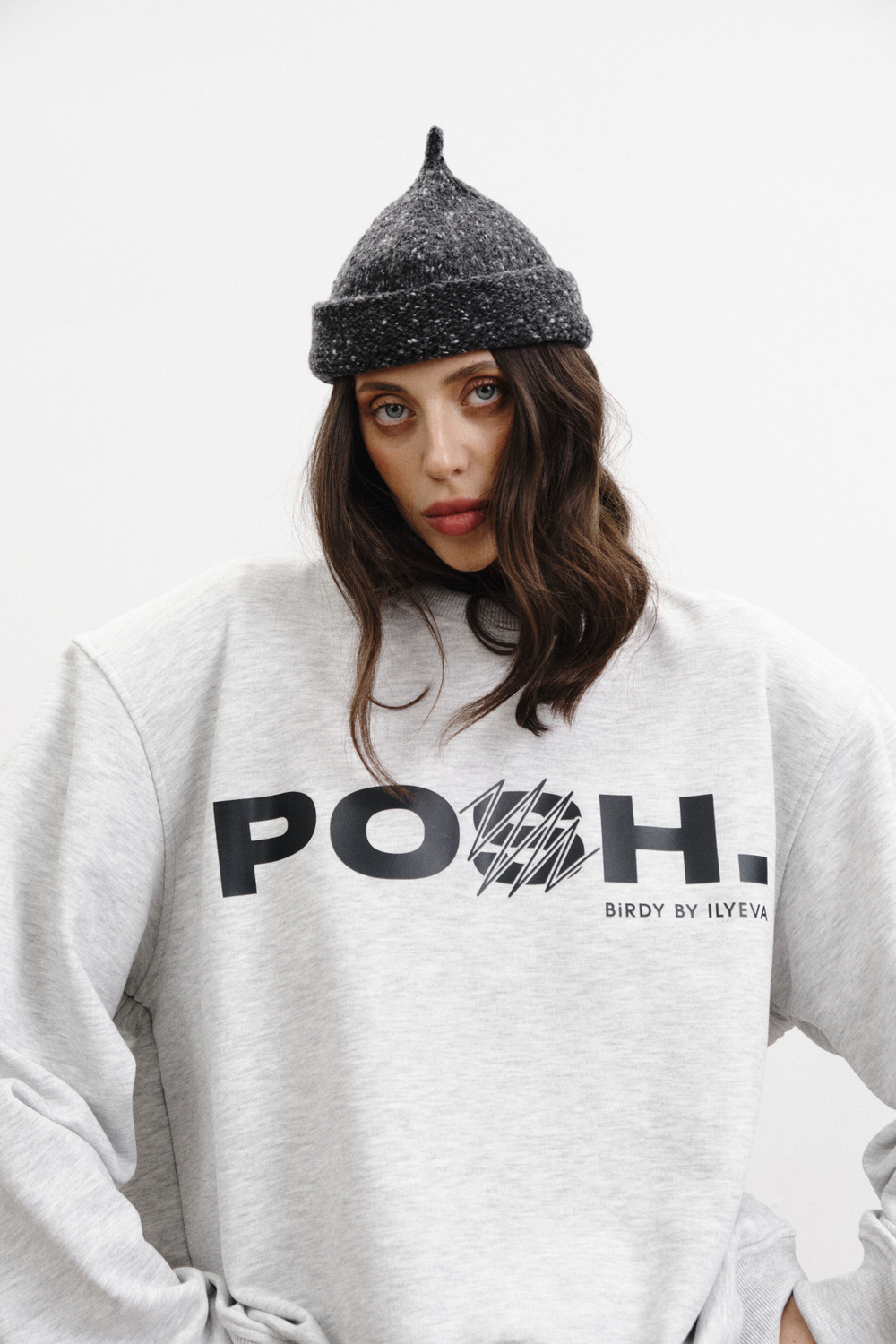 Свитшот POSH | Серый меланж