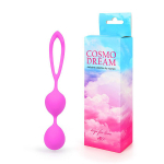 Розовые силиконовые вагинальные шарики с петлей 3см Bior Toys Cosmo WSL-15020