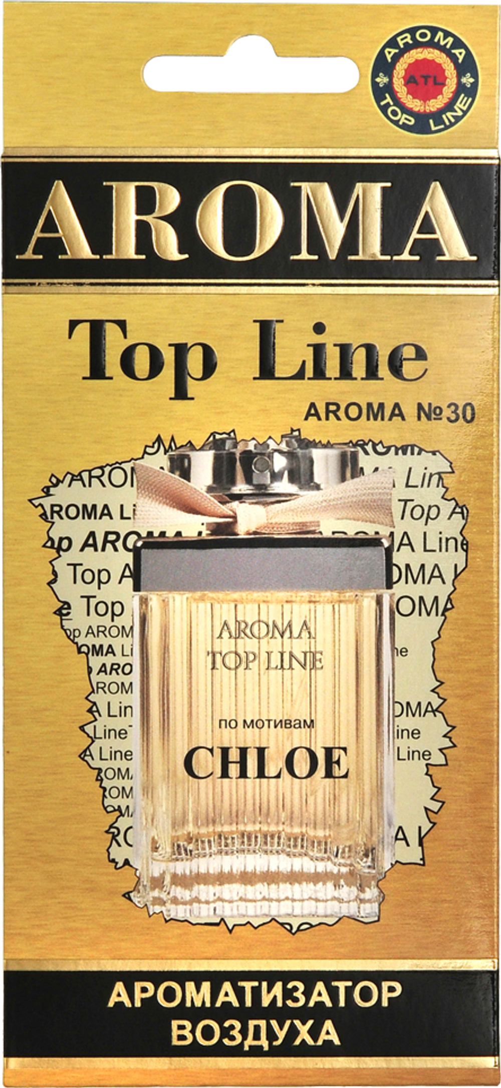 Ароматизатор для автомобиля AROMA TOP LINE №30 EAU DE PARFUM картон