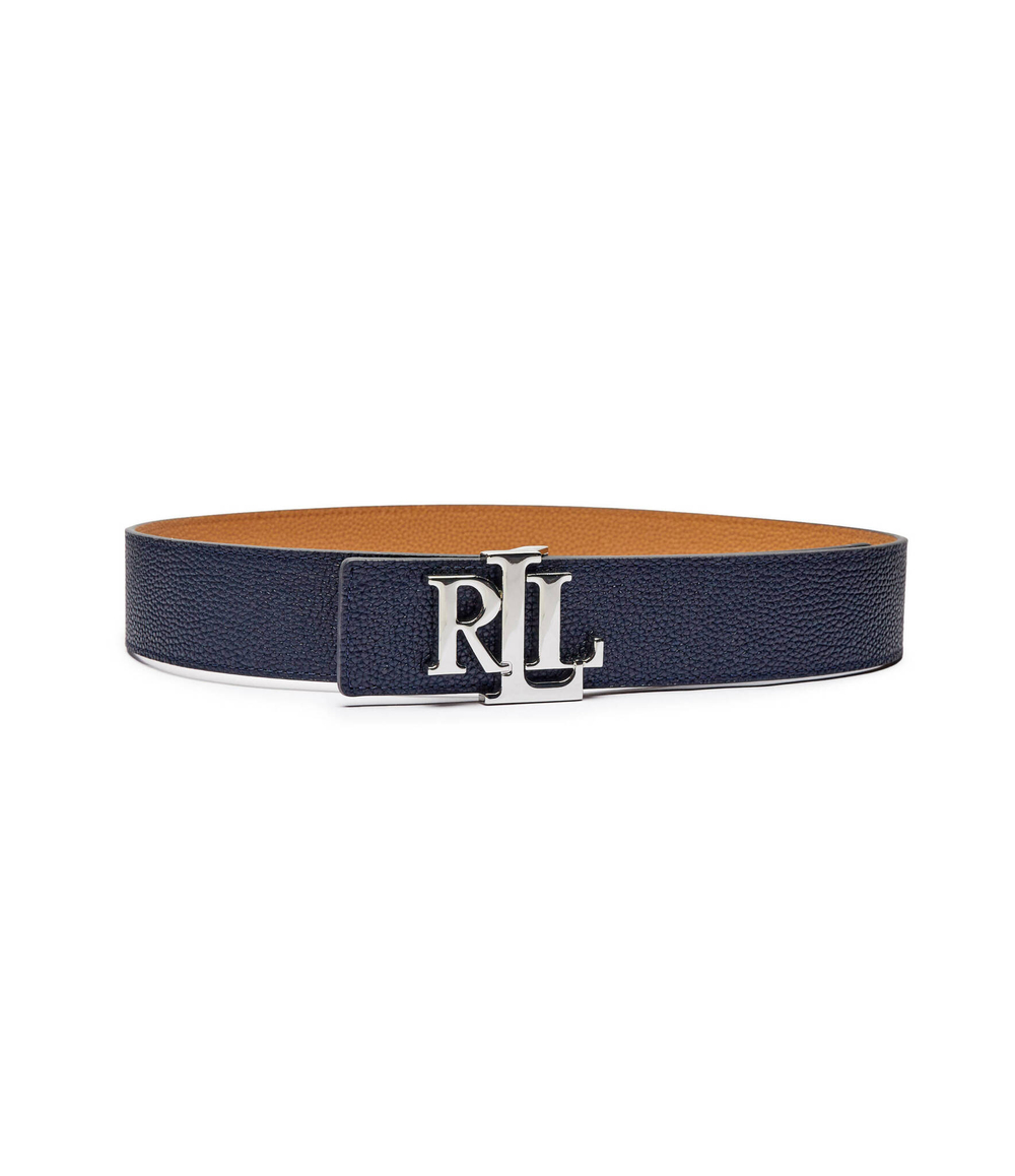 Кожаный двухсторонний ремень LAUREN RALPH LAUREN - темно-синий(412912040)