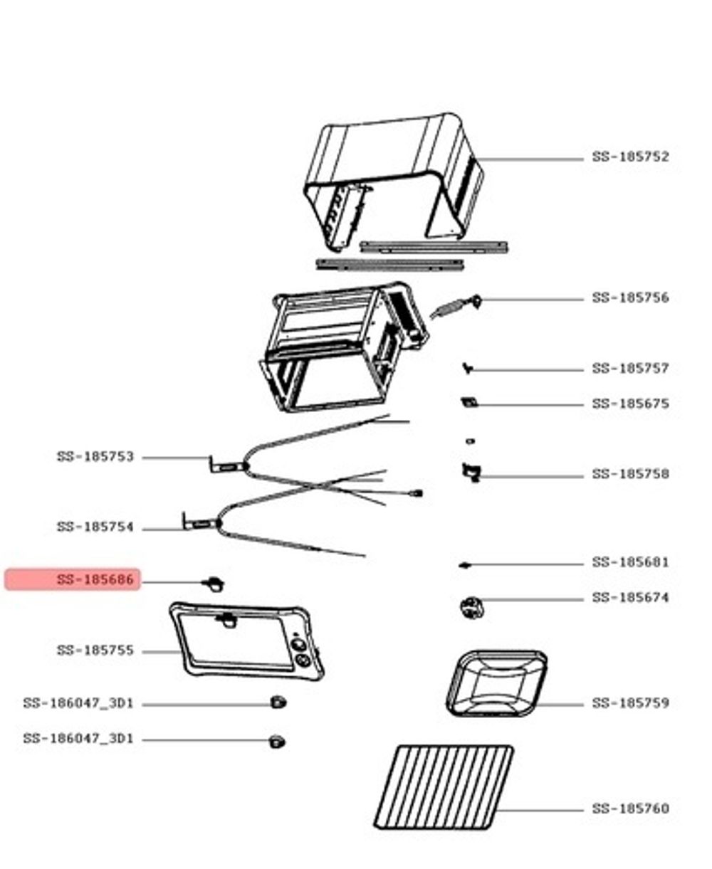 Ручка управления для СВЧ Moulinex SS-185686