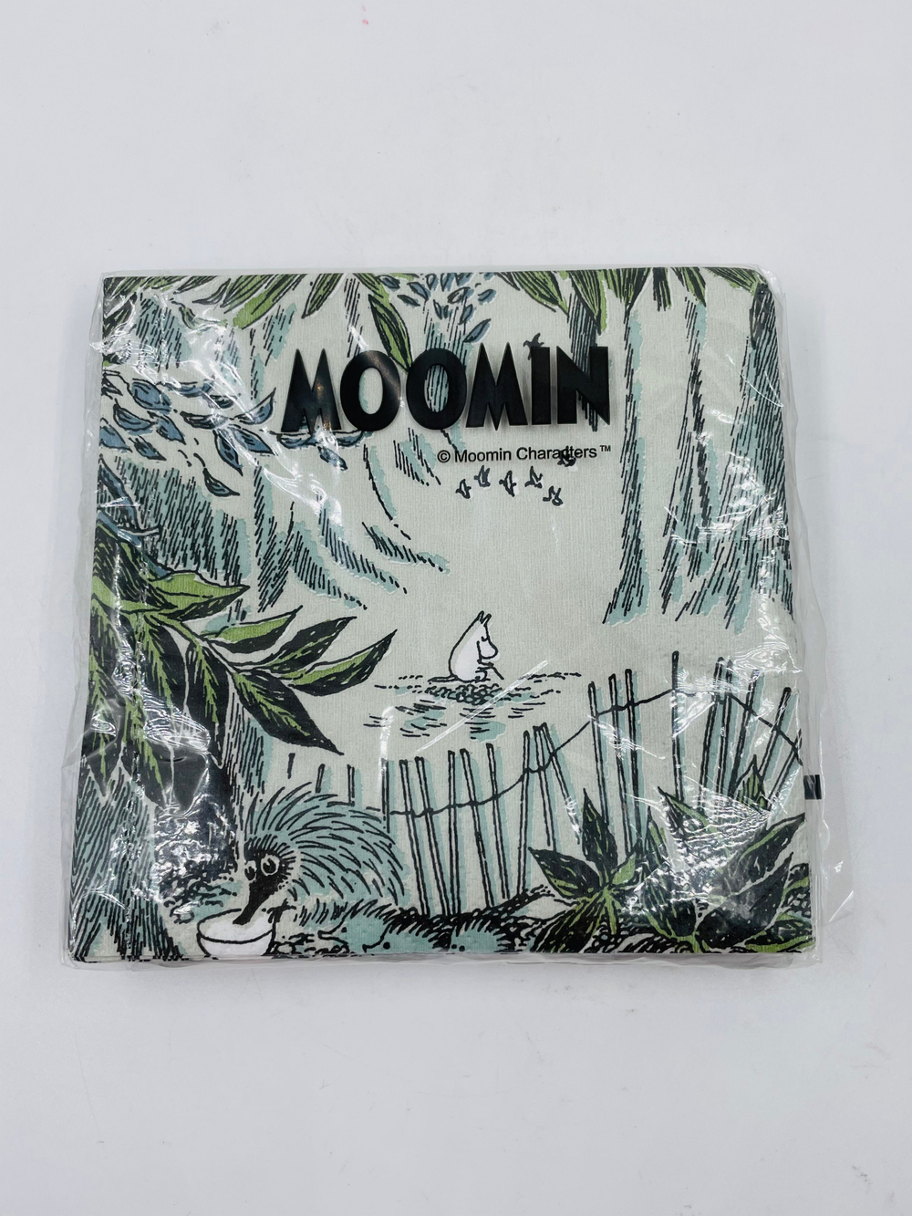 Салфетки бумажные Moomin, Тоска, светло-зеленые 24х24 см, 20 салфеток (из Финляндии)