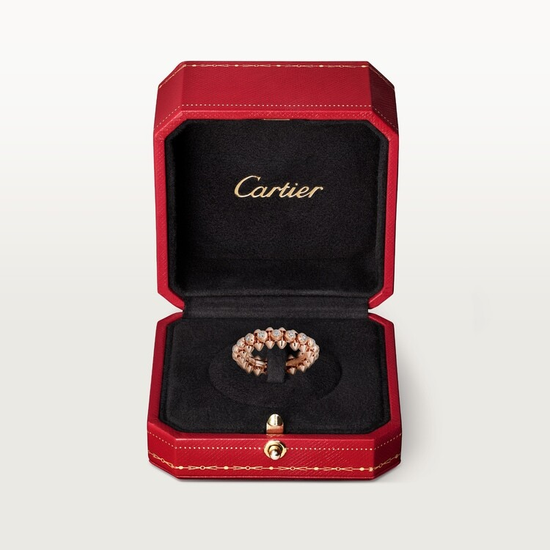 Кольцо Clash de Cartier medium model в розовом золоте с бриллиантами