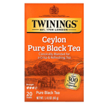 Twinings, чистый черный чай, цейлонский, 20 чайных пакетиков, 40 г (1,41 унции)
