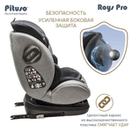 Pituso Удерживающее устройство для детей 0-36 кг Roys Grey, Black Inlay