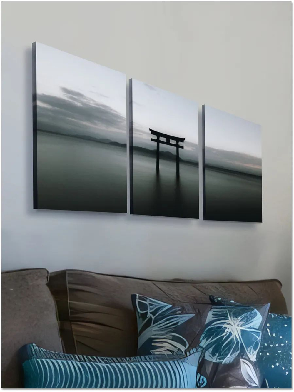 Картина Туманные ворота модульная 50x70см 3шт.