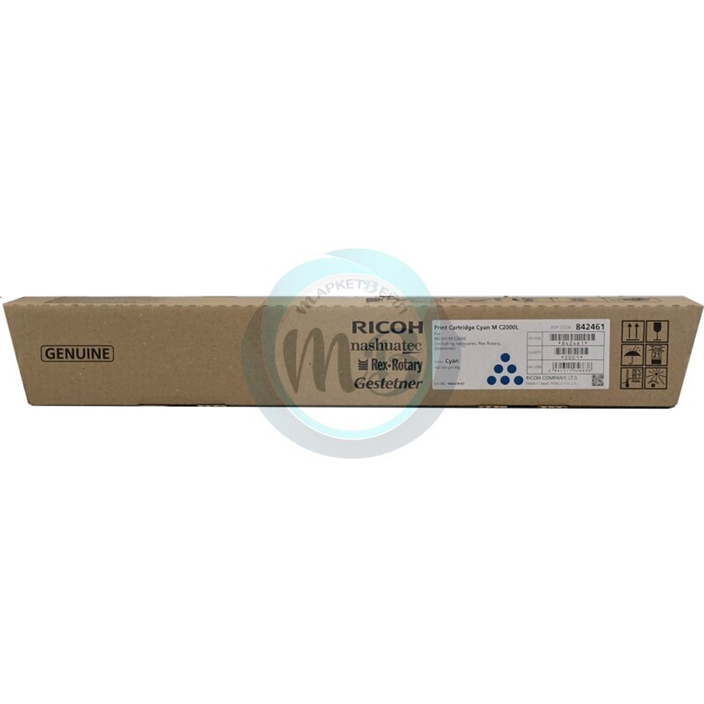 Тонер-картридж RICOH 842461 тип M C2000L для M C2000 голубой (2,5K)