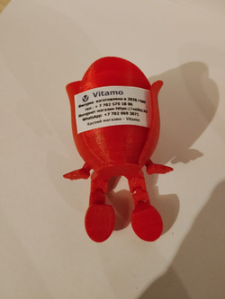 Роза красная 3D фигурка с подвижными ножками подарок на 8 Марта