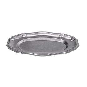 Поднос овальный с рельефом 40x26 см h 2,7 см, нерж. сталь, Antique Metal