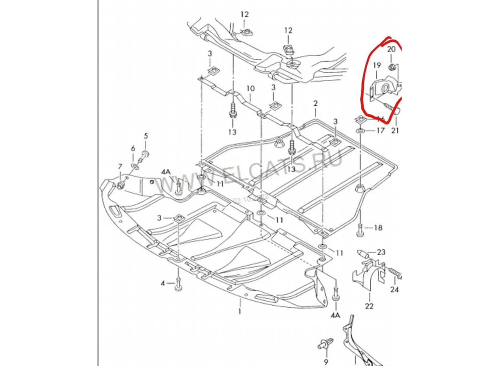 Кожух пыльник локер рулевой рейки audi a4 b5 a6 c5 - 8D1864309