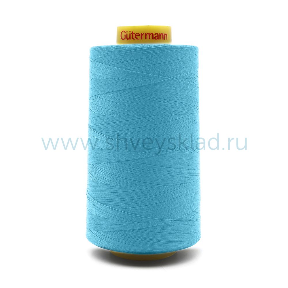 Нитка Gutermann Mara 120 (5000 метров), 1 боб., универсальная | 5396 неоновый голубой