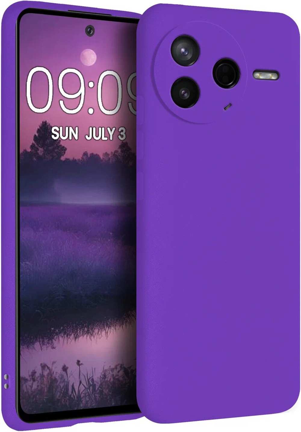 Мягкий Soft Touch чехол из силикона для XIAOMI POCO F7 PRO с бархатной подкладкой