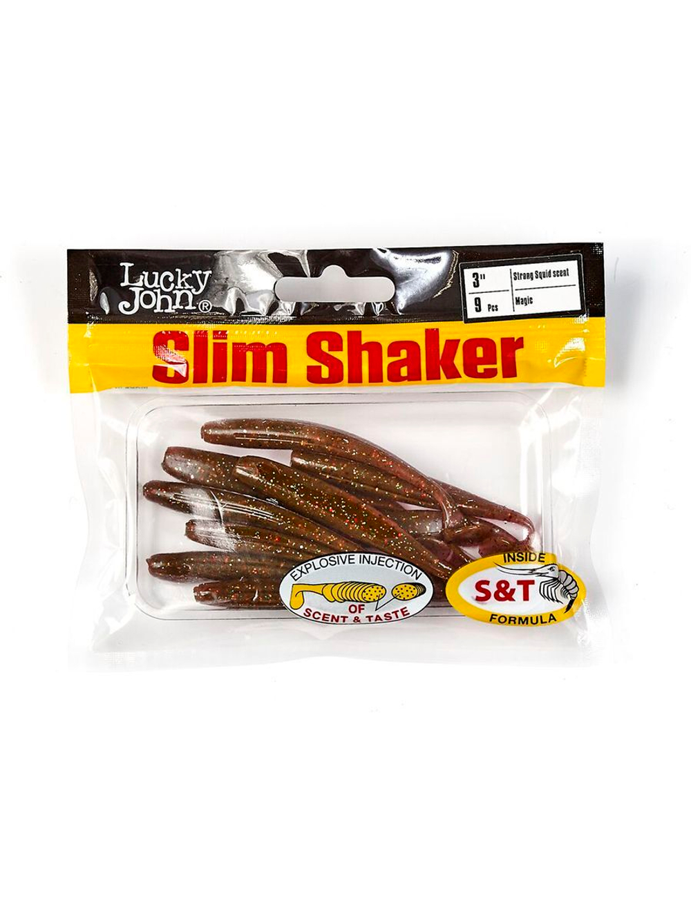 Виброхвосты съедобные искусственные LJ Pro Series SLIM SHAKER 4in (10.00)/S63 6 шт. в упак.