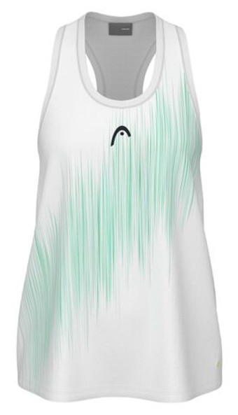 Футболка для мальчика теннисная Майка Head Girls Vision Agility Tank Top - конфетный зеленый/выступающий принт