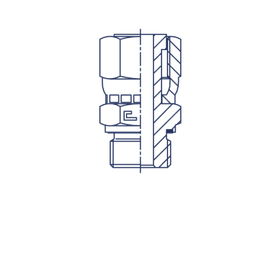 Штуцер FE D12 ORFS 13/16 - BSP 3/8 (обжатая гайка)