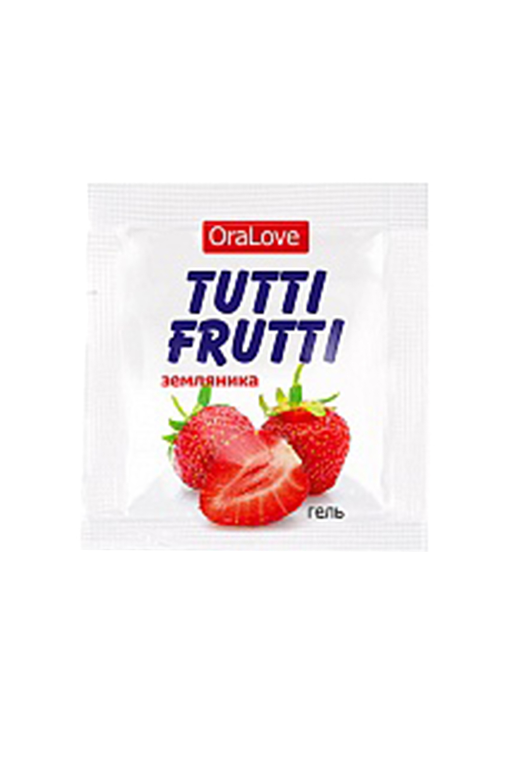 Съедобная гель-смазка Tutti-Frutti со вкусом земляники 4 г