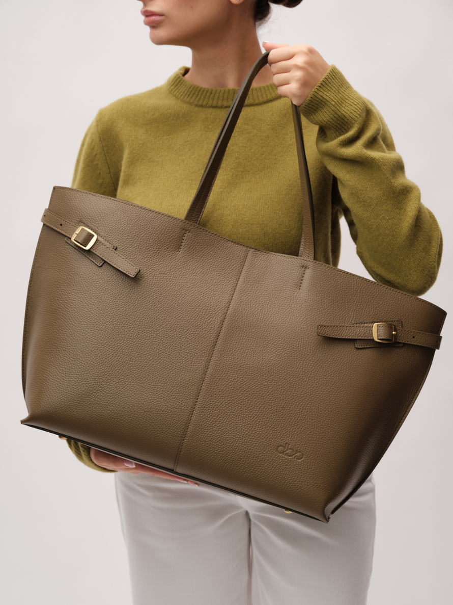 Кожаная сумка Laura DBR 31170 зеленый дуб