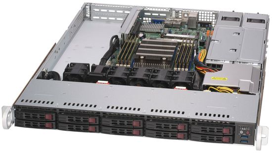 Сервер Supermicro A+ Server 1114S-WTRT без процессора/без ОЗУ/без накопителей/количество отсеков 2.5 hot swap: 10/1 x 500 Вт/LAN 10 Гбит/c