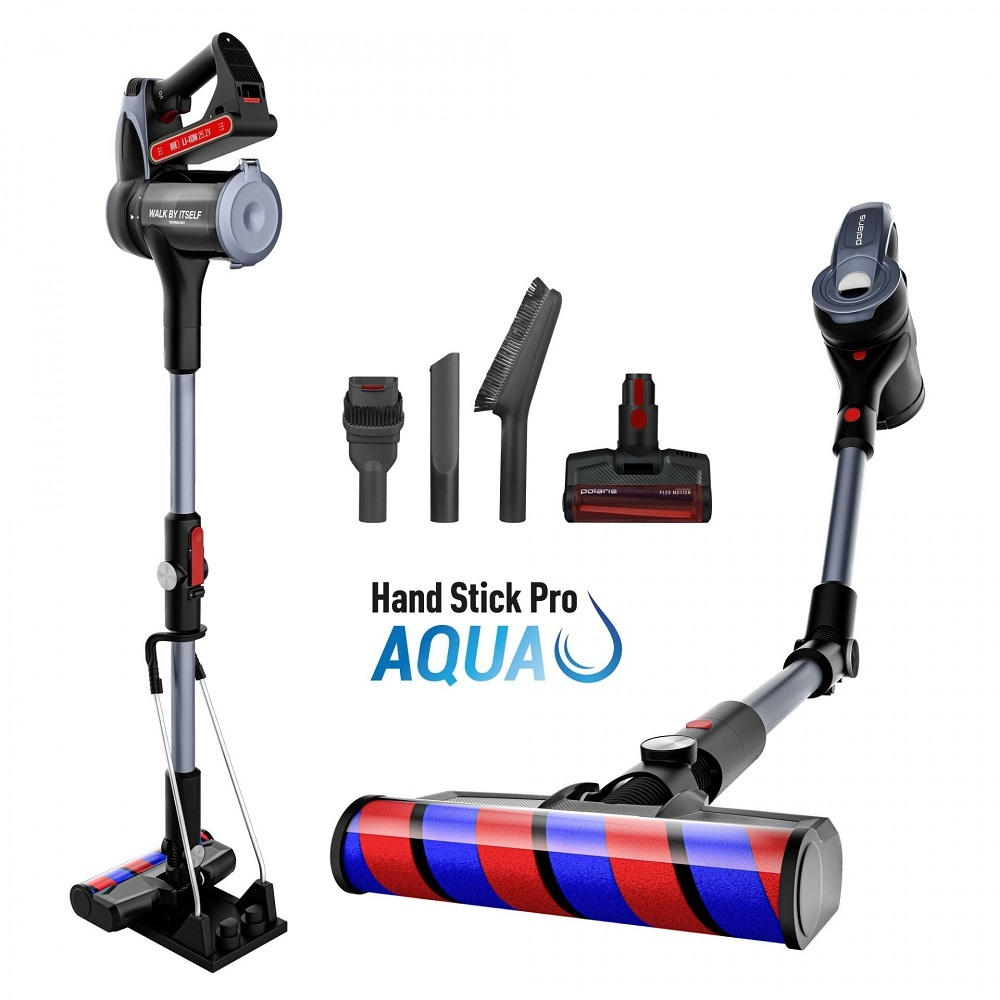 Пылесос POLARIS PVCS 7090 HandStickPRO Aqua Жемчужно-серый