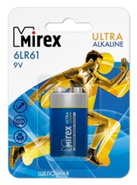 Батарейка Крона алкалиновая 6LR61 Mirex
