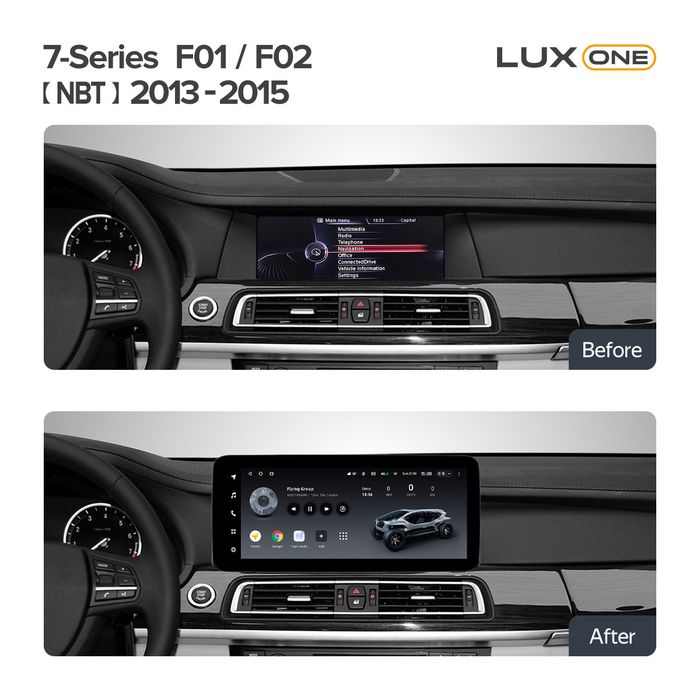 Магнитола для BMW 7 F01 2013-2015 NBT - Teyes LUX ONE 360 монитор 12.3" 2K QLED на Android 10, Быстрая, CarPlay, 4G SIM-слот, 4 камеры в комплекте