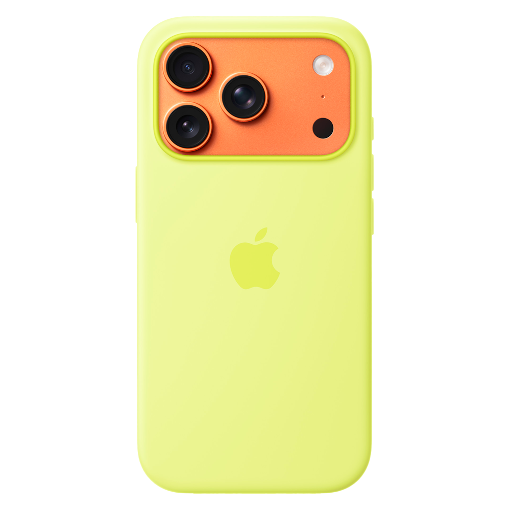 Силиконовый чехол Apple Silicone Case with MagSafe для iPhone 17 Pro, Neon Yellow
