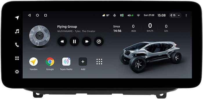 Магнитола для Hyundai Santa Fe 4 2018-2020 - Teyes LUX ONE ROUND монитор 12.3", Android 10, Быстрая, CarPlay, 4G SIM-слот