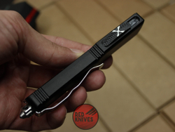 Нож Microtech Ultratech Helhound H/E - черная рукоять, клинок сатин + запчасти RK-385