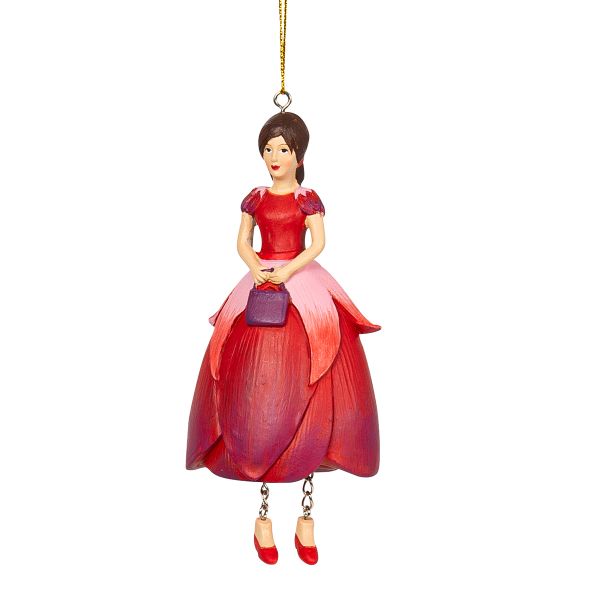 Фигурка декоративная Fiebiger Floristik: Blumenmädchen (цветочная фея) Фуксия l=12 см