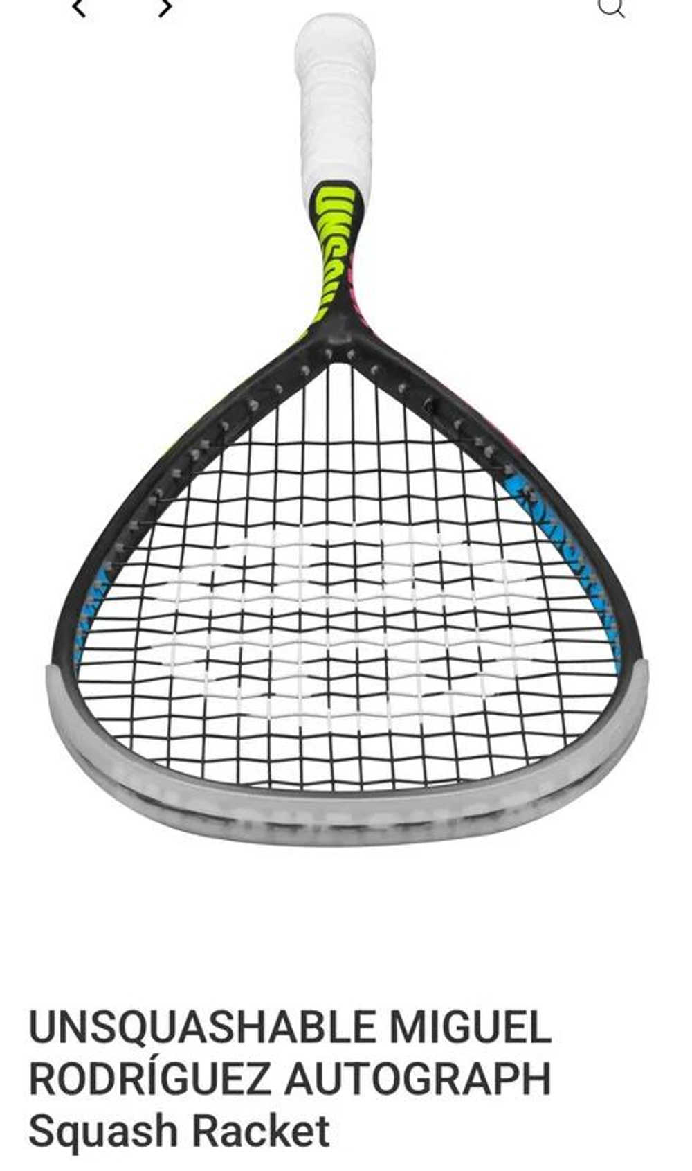 UNSQUASHABLE, MIGUEL RODRIGUEZ ONE20 LIMITED EDITION, 120g, Squash Racket