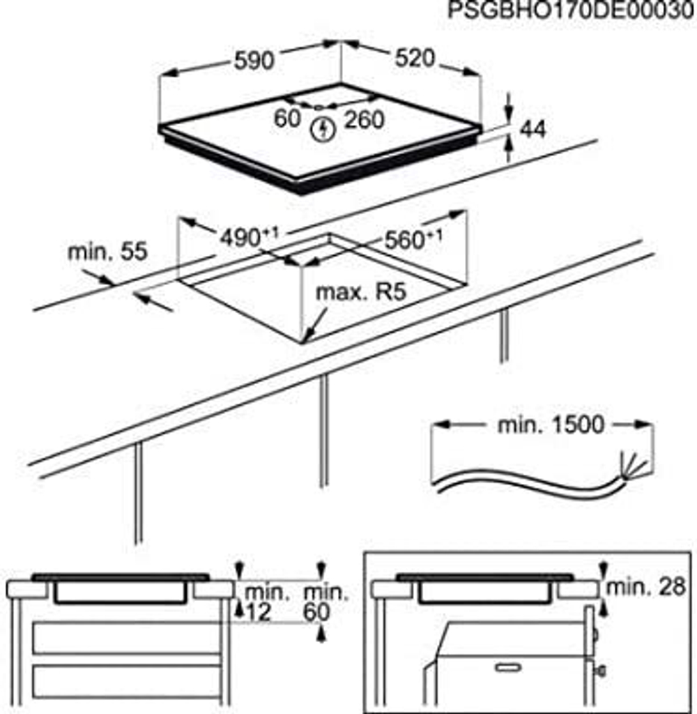 Встраиваемая индукционная варочная панель Electrolux EIT 61443 B