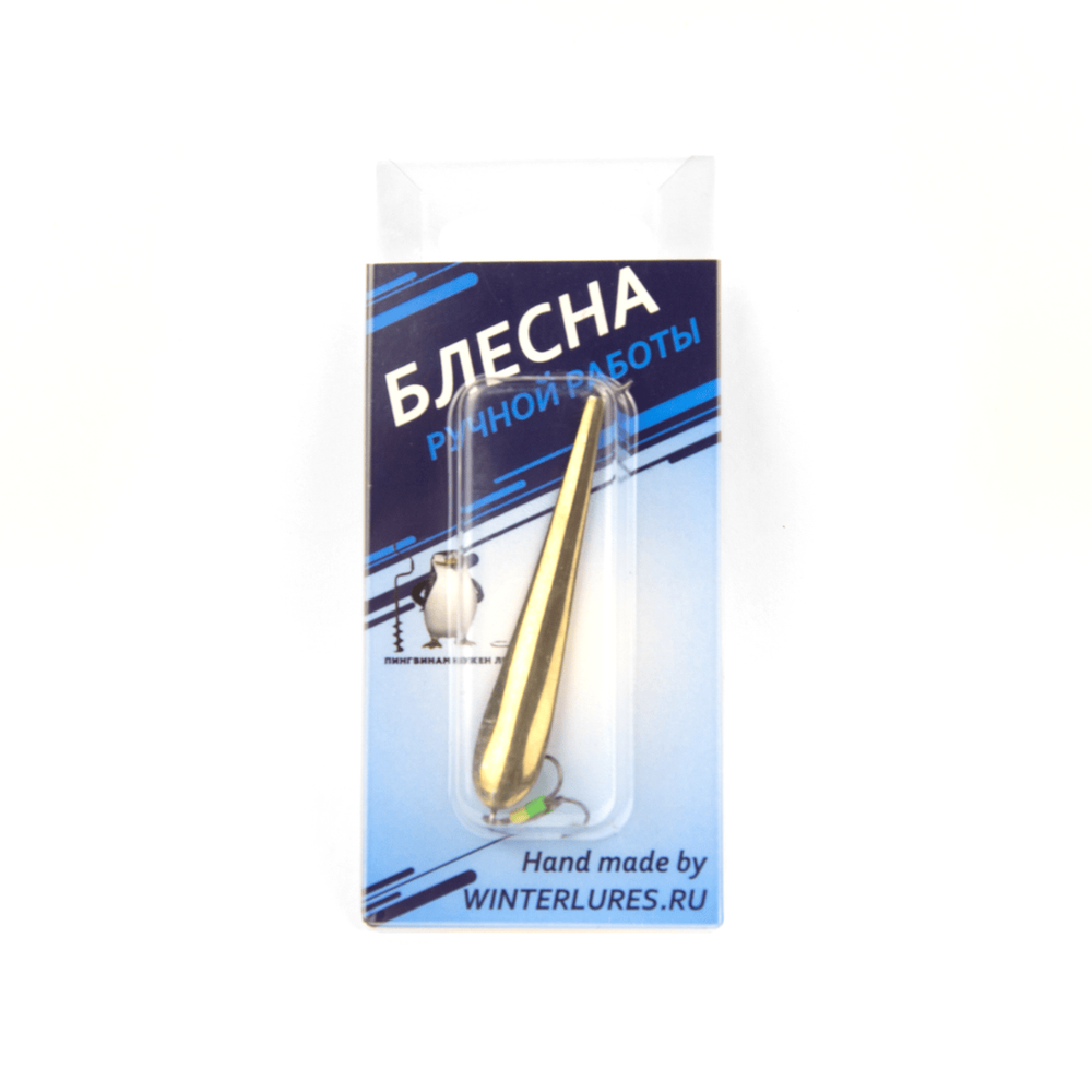 Блесна зимняя Winterlures "Борода (Капелька)" Б/Ч, тройник (60мм, 6.5гр)