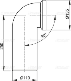 Колено для унитаза 90° Alcadrain (Alcaplast) A90-90