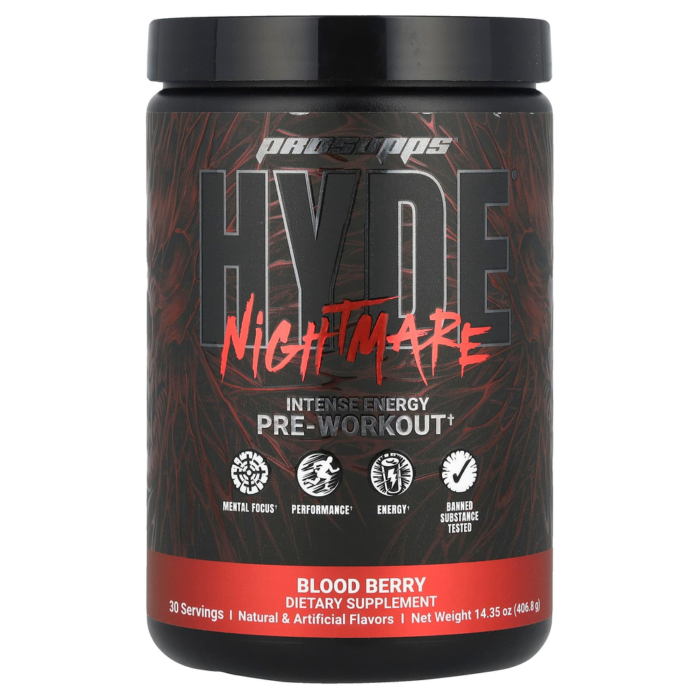 ProSupps, HYDE® Nightmare, интенсивная энергия перед тренировкой, кровавая ягода, 406,8 г (14,35 унции)
