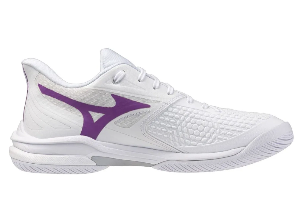 Женские Кроссовки теннисные Mizuno Wave Exceed Tour 7 AC - white/dahlia/lava orange