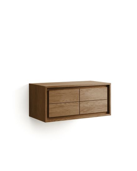 Kenta Мебель для ванной из массива тика с натуральной отделкой, 90 x 45 см