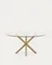 Круглый стеклянный стол Argo на стальных ножках с черной отделкой, Ø 150