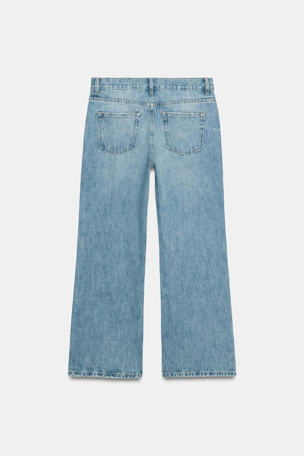 ZARA ДЖИНСЫ RELAXED FLARE С НИЗКОЙ ПОСАДКОЙ — ZW COLLECTION, ГОЛУБОЙ